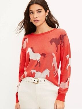 Loft Horse Pullover Sweater Size XS